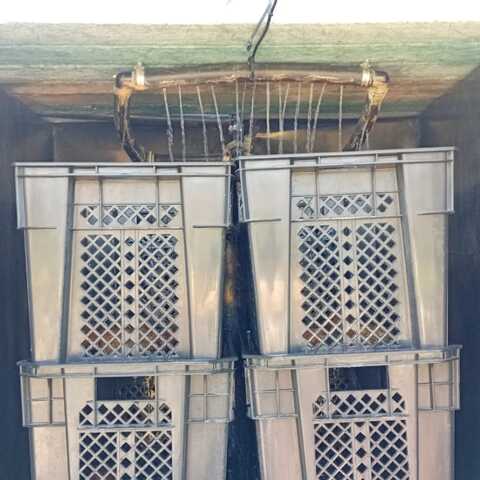 The SMART shower, aerating biofilter effluent before entering the SMART system. 